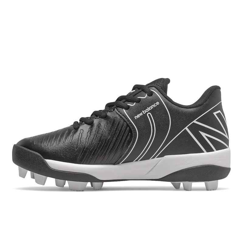 New Balance Kids 4040 V6 Molded Baseball Shoe - Black/White +2 Little Kid