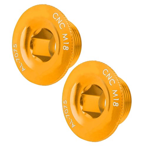 Xolsurg M18 Crank Cover Cap High Strength Aluminum Alloy Parts Hollow Integrated Crankset (M18 Gold)