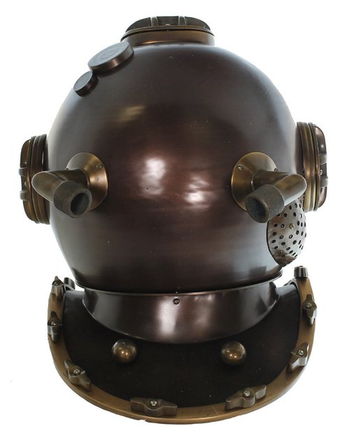 RedSkyTrader 14" US Navy Mark V Diver Helmet - Reproduction - Copper