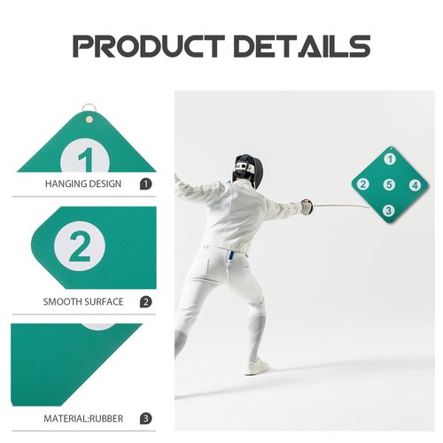 BESPORTBLE Fencing Targets Fencing Training Equipment Fencing for Foil and Epee with Five, Self-Training Auxiliary, Home Fencing Equipment for Fencer Dark Green
