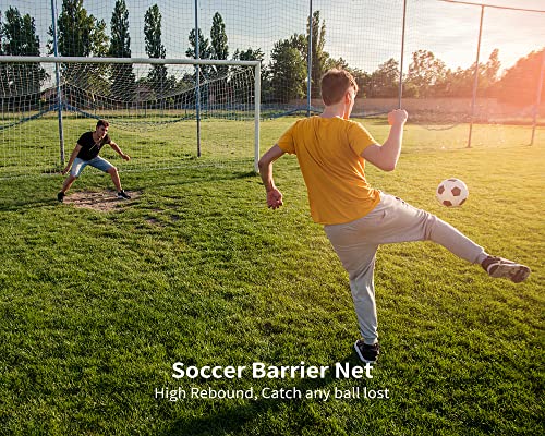 15x20ft Soccer Backstop Net - Heavy Duty Nylon Barrier for Sports Practice