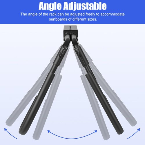 Ruirgo Aluminum Alloy Surfboard Rack, Portable Motorcycle Surfboard Racks, Easy to Assemble, with Mounting Kit, Suitable for Motorcycles, Mopeds
