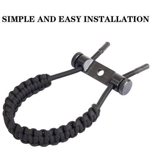 KURUGEILI Archery Bow Sling Adjustable Wrist Sling Strap Braided Bow Sling for Compound Bow Hunting Shooting