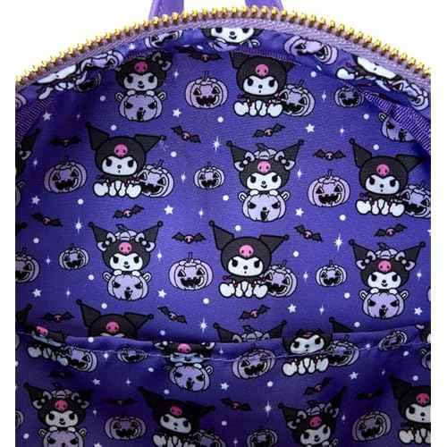 Loungefly Sanrio Kuromi Pumpkin Glow Mini Backpack