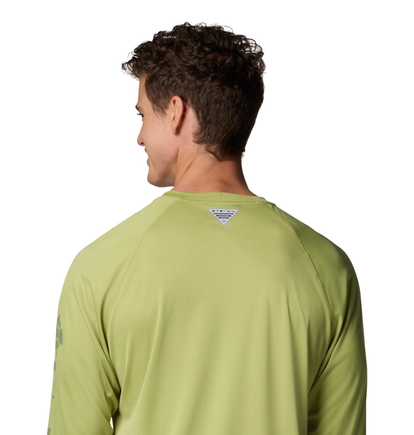 Columbia Men's PFG Terminal Tackle Long Sleeve Fishing Shirt, Pear/Cypress Logo, 3X