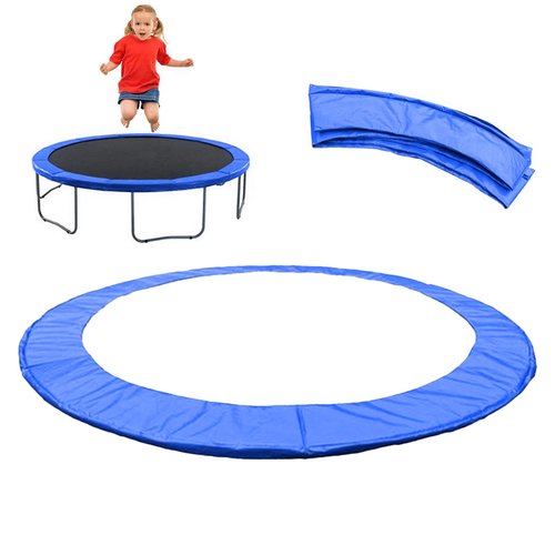 Trampoline Pad Replacement 8 Feet, Upgraded Waterproof Safety Spring Cover Round Frame Pad, No Hole for Pole