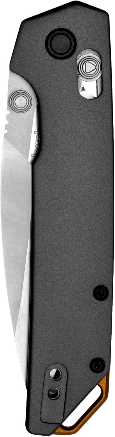 Kershaw Iridium Folding Pocket Knife, 3.4 inch D2 Steel Blade, DuraLock Locking Mechanism, Pocketclip