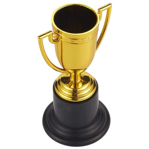 Juvale 24 Pack Mini Trophies for Awards, Gold Participation Trophy Cups for Sports Tournaments and Competitions (4 in) - Trophies Bulk