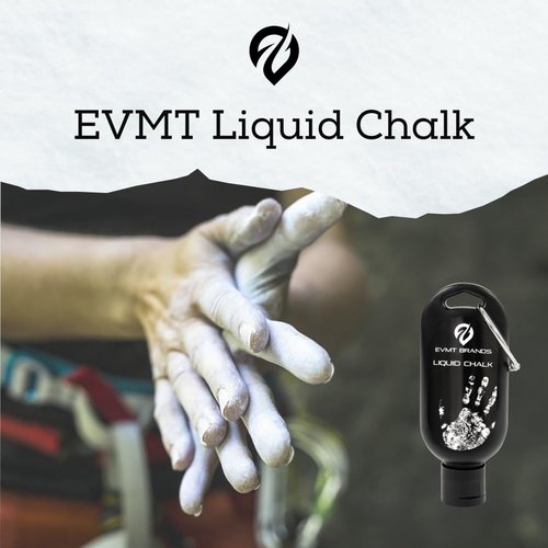 EVMT Brands Liquid Chalk. Mess Free Gym Chalk for Weightlifting, Gymnastics, Rock Climbing, Dancing, and Lifting. Sweat Resistant and Long Lasting for Stronger Hand Grip. Package May Vary.