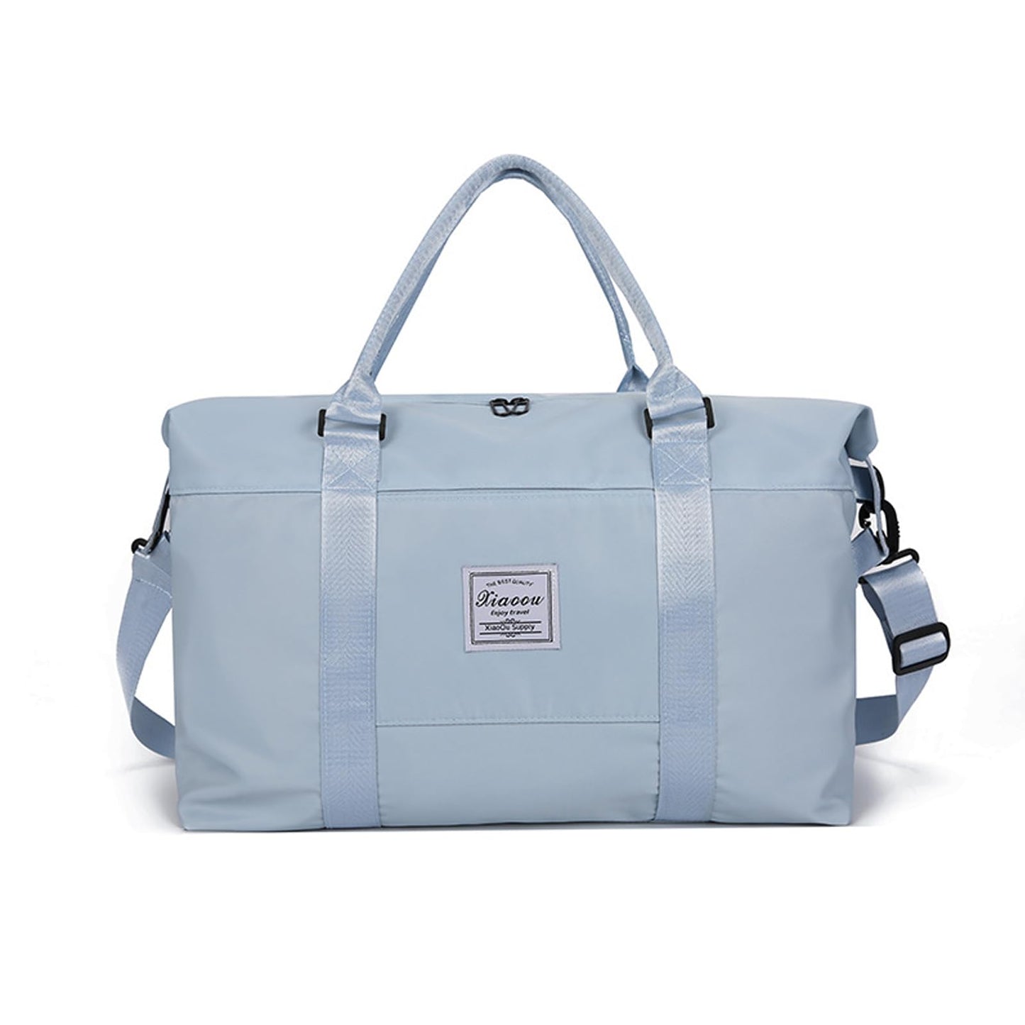 KARRESLY Travel Duffel Bag for Women,Shoulder Weekender Overnight Bag Sports Gym Tote Bag,Waterproof(Light Blue) free size