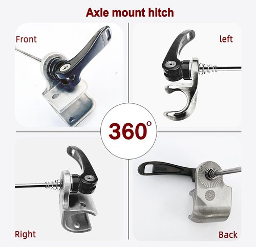 Axle Mount Cup for Thule with Quick Release Spokes for Thule Chariot Cross Sports Courier Coaster Cadence Stroller Axle Mount Cup(Cup Mount and Skewer)