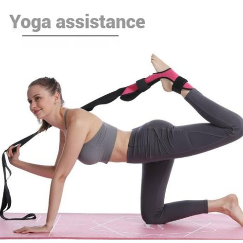 ldawu Izzila Stretching Strap with Loops and Detachable Foot, Izzila Calf & Foot Fascia Stretcher Used, Orthopedic Stretching Yoga Straps for Body Flex Stretching Improve Strength (Black)