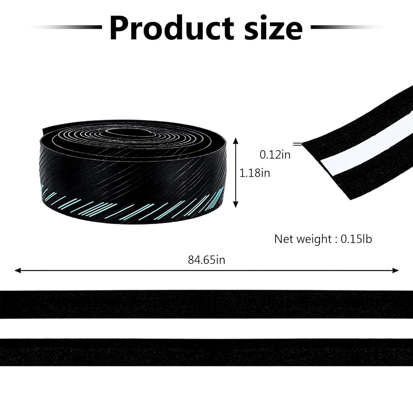 2pcs Bicycle Bar Tape, Bike Handlebar Tape, Road Bicycle Handlebar Tape, Cycling Grip Tape, with 4pcs Handlebar End Plugs, Soft Comfortable, Wear Resistant, Black