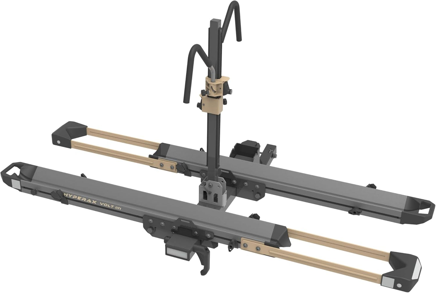 HYPERAX Volt 2 - E Bike Hitch Mounted Platform Style 2 Bikes Carrier for Car, SUV, Trucks, Sedan, Tilting e-Bike Rack for Hitch Fits Up to 2 X 70 lbs Bike with Up to 5" TIRE - NO RV USE!