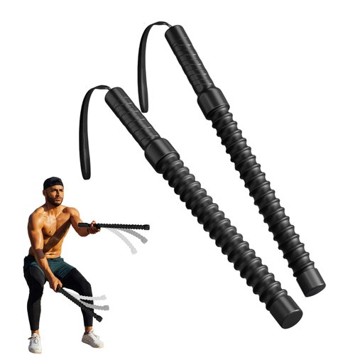 Dzorun Ropeless Battle Ropes Weighted Workout Rope Fitness Exercise Training Bar for Home Gym
