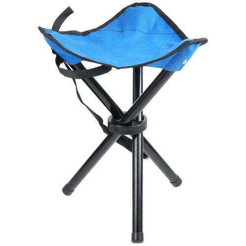 KKONHII Portable Folding Camping Stool, Collapsible Tripod Stool Chair for Adults, 3 Legged Blue Chair with Adjustable Handle for Outdoor Travel Camp Picnic Fishing Hunting Walking Hiking