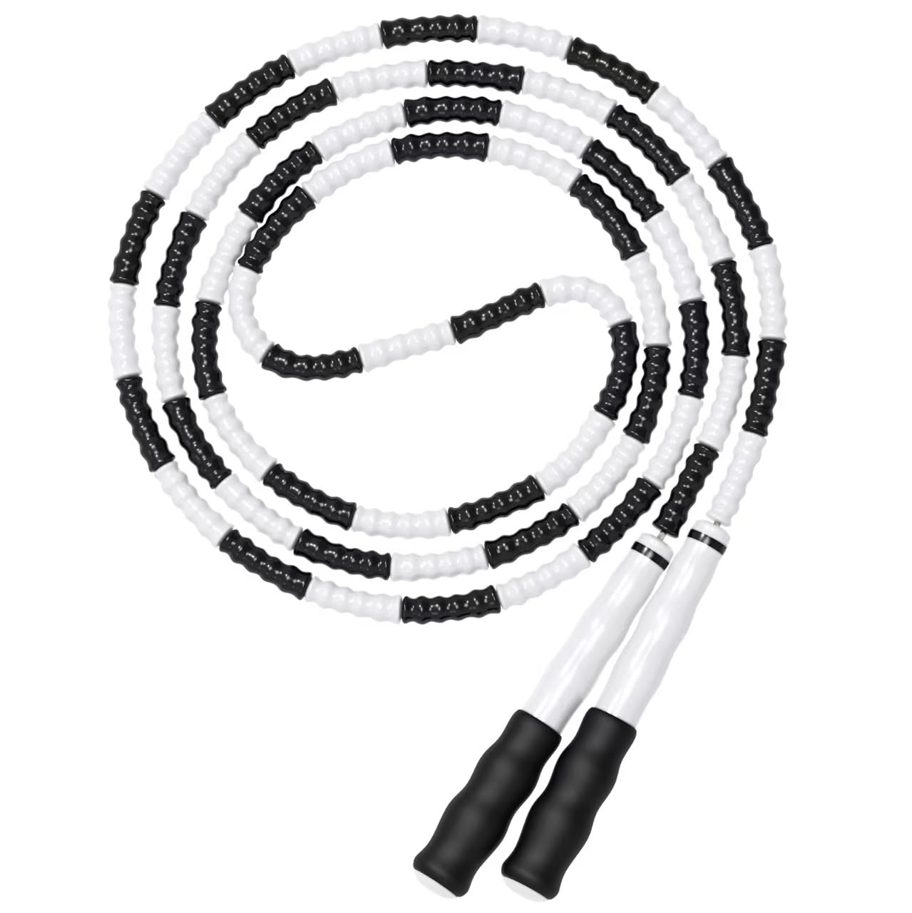 Leeboom Jump Rope, Adjustable Length Tangle-Free Segmented Soft Beaded Skipping Rope, Fitness Jump Rope for Kids, Man, and Women Weight Loss 9.2 Feet