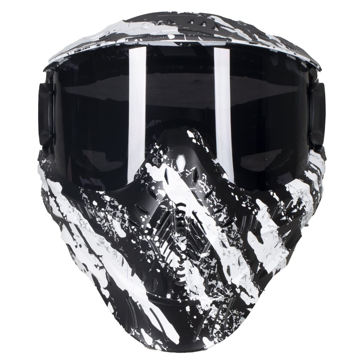 HK Army HSTL Goggle Paintball Airsoft Mask with Anti Fog Thermal Lens (Fracture Black/White/Smoke Lens)