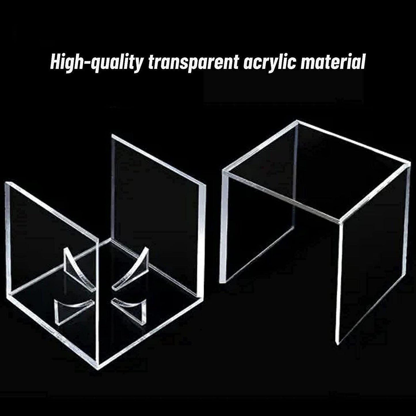12 Pack UV Protected Acrylic Boxes for Display,Clear Display Case Baseball Cube Memorabilia Showcase Autograph Ball Protector