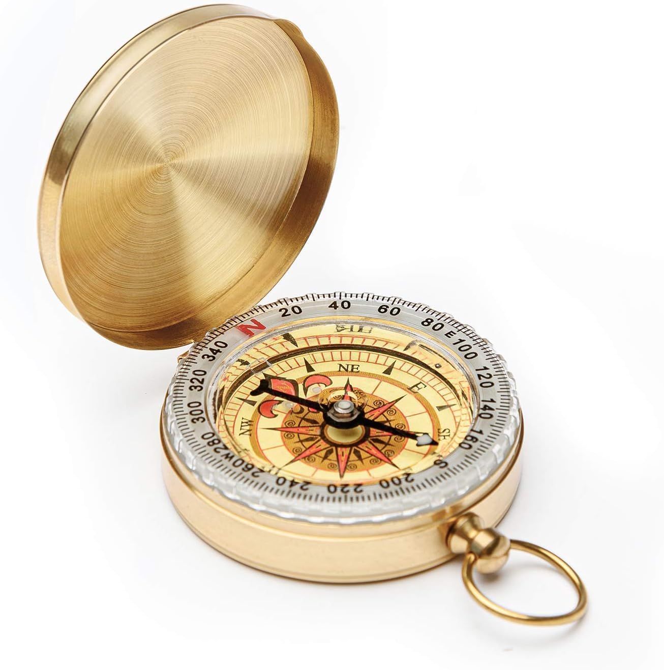 1 PCS Camping Survival Compass Metal Compass Kids Compass for Hiking Camping Hunting Outdoor Military Navigation Tool