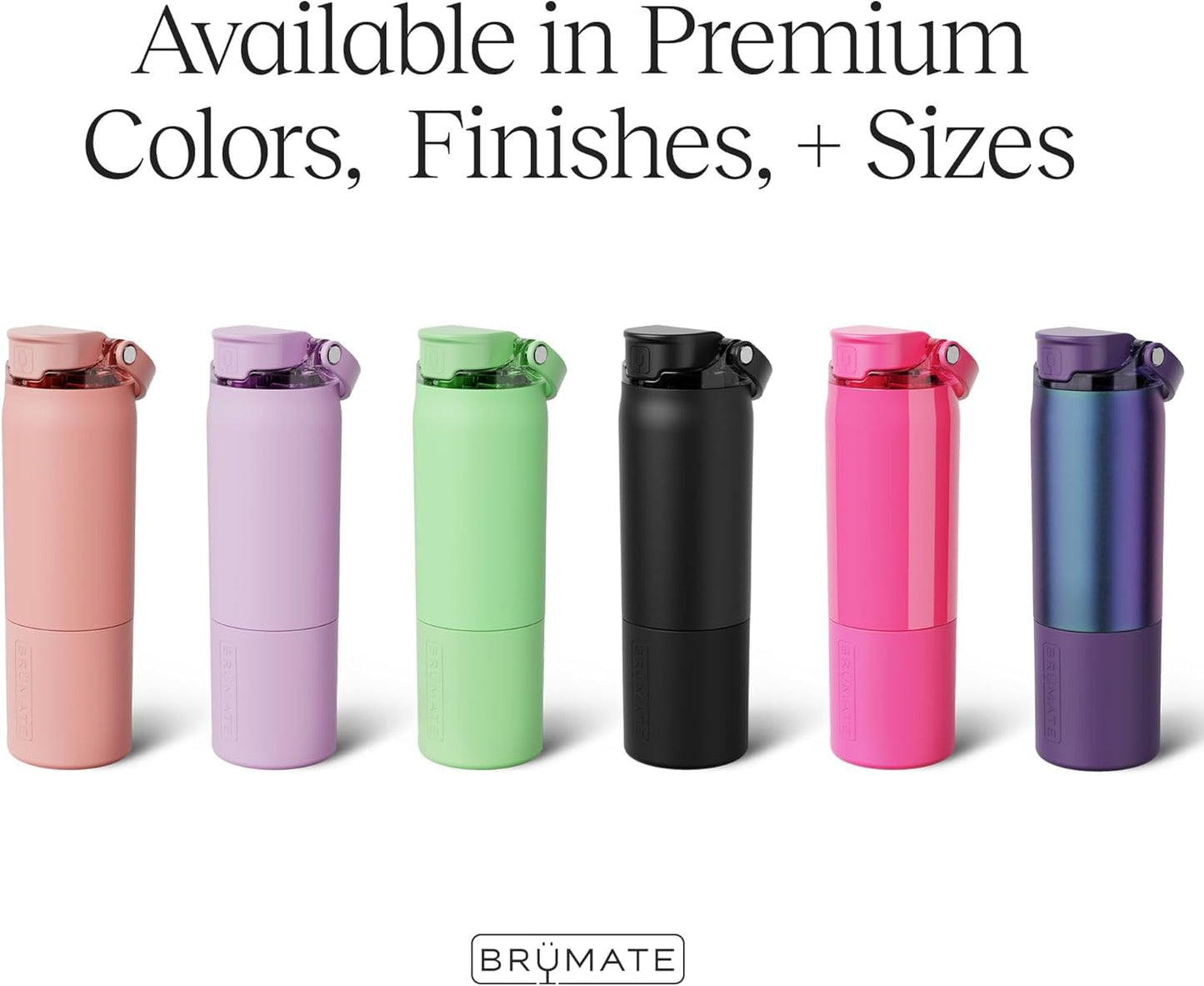 BrüMate Rise 35oz Water Bottle With 100% Leakproof Covered Silicone Straw | Insulated Stainless Steel Water Bottle With Removable Straw | Fast Flow | Soft Sip Silicone Spout | BPA-Free (Glacier)
