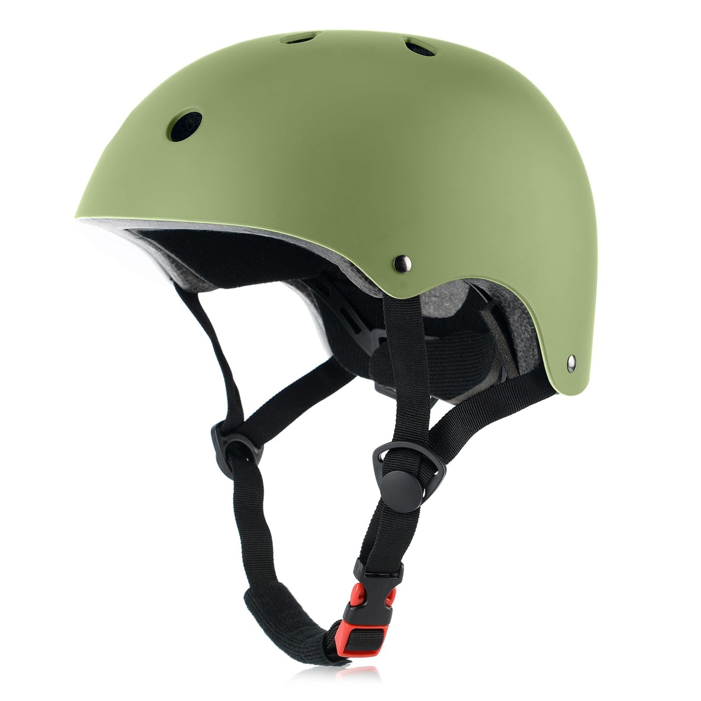 Kids Bike Helmet, 3 Sizes from Toddler to Youth, Olive, Medium