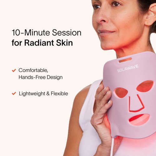 Solawave Red Light Therapy Mask for Face | Red & Near-Infrared Led Light Device | Reduces Appearance of Fine Lines & Wrinkles | Improves Firmness, Elasticity, & Texture | 10-Min Anti-Aging Treatment