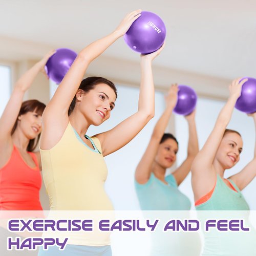 jjshund Pilates Ball, 9,8 Inch Small Exercise Mini Yoga Soft Workout Ball for Home Gym Yoga, Pilates, Core Training, Workout, Balance, Stability