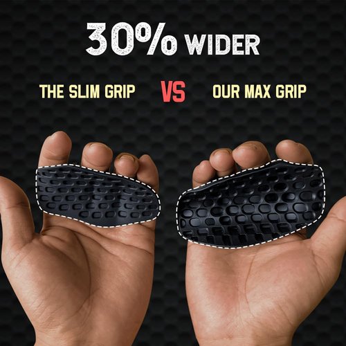 Rubber Gym Grips Weight Lifting Grips for Men & Women, Anti Slip Workout Grip for Hand Protection, Weightlifting Grips for Workout, Dumbbell Gripper, Deadlift Grip Pad (1 Pair)