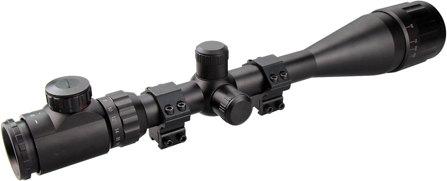 1'' Dovetail Scope Rings, Medium Profile Scope Mounts for 11 mm Dovetail Rails - 2 Pieces (One has Stop pin)
