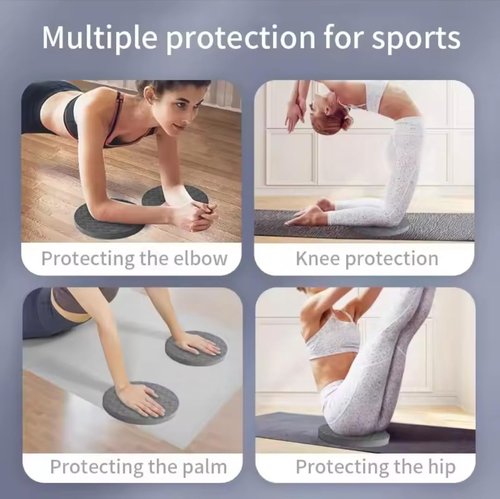 Rotating Exercise Discs for Plank and Core Workout, Fitness Balance Board Set of 2, Gray