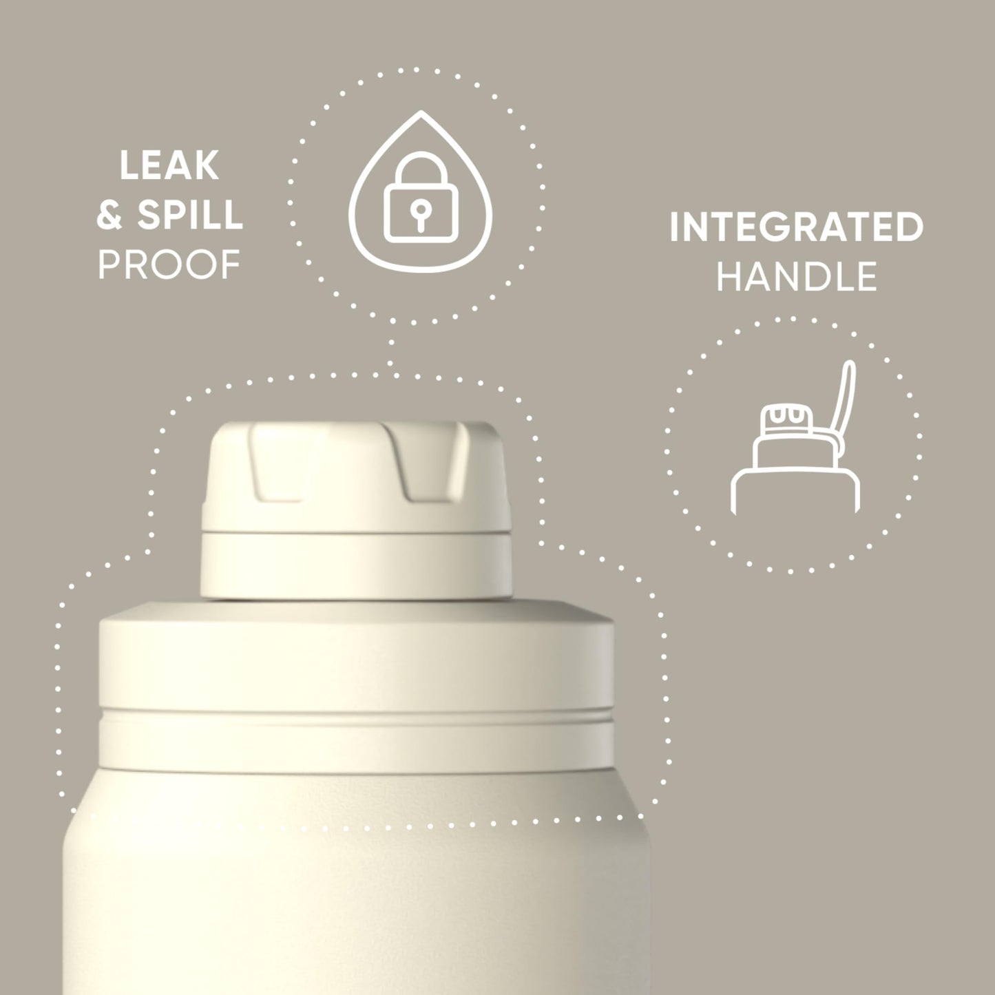 Hydrapeak 32oz Sport Insulated Water Bottle with Chug Lid, Leak & Spill Proof, Keeps Drinks Cold for 24 Hours, Hot for 12 Hours, Premium Stainless Steel Water Bottles (32oz, Alpine)