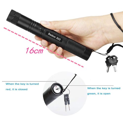 Green Beam Flashlight Adjustable Focus for Outdoor Adventures Camping, Hiking, Hunting Gear with Durable Design