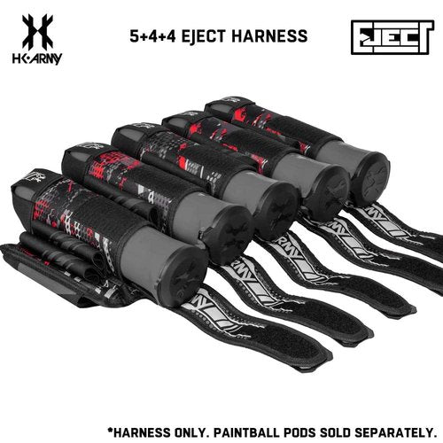 HK Army 5+4 Eject Paintball Harness Pod Pack - Scorch