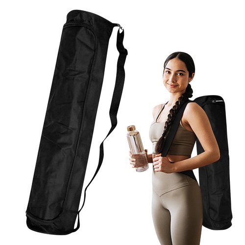 Loyanger Yoga Mat Bag, Full Zip Exercise Yoga Mat Carrier Bag with Adjustable Strap, Yoga' Mat' Carry Bags Pilates Bags for Women & Men(COLOR:Black)