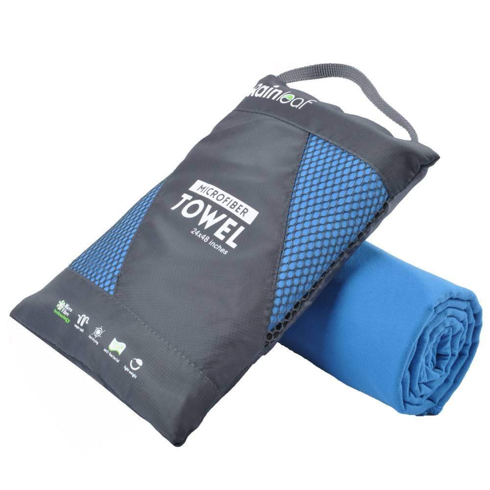 Rainleaf Microfiber Towel Quick Dry Camping & Travel & Gym Towel. Compact