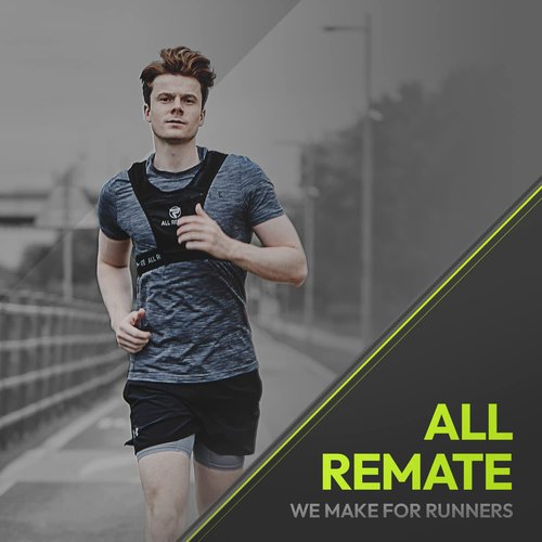 ALL REMATE Unisex Reflective Running Vest with 5 Pockets for Phones, Water bottles, Ear Bud Case, Keys, etc. Ventilative Adjustable Jogging Gear