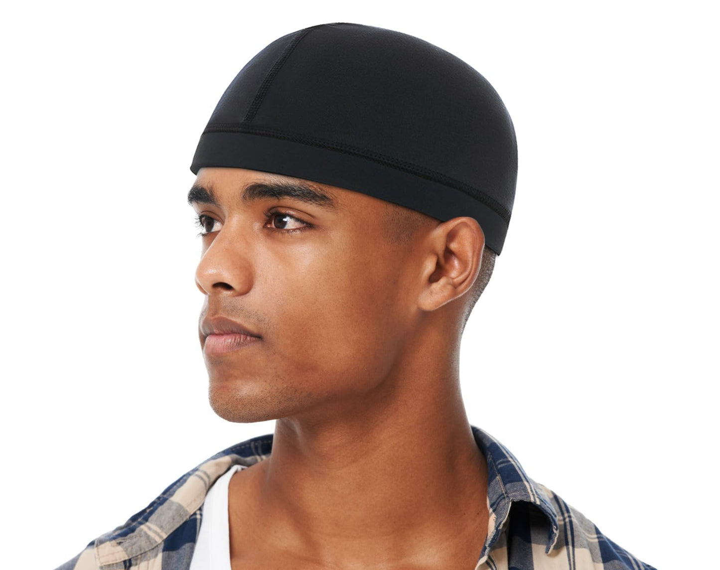 2PCS Cotton Stocking Wave Cap for Men, Wave Caps for 360 540 720 Waves, Good Compression Over Durag Sleeping Skull Hat