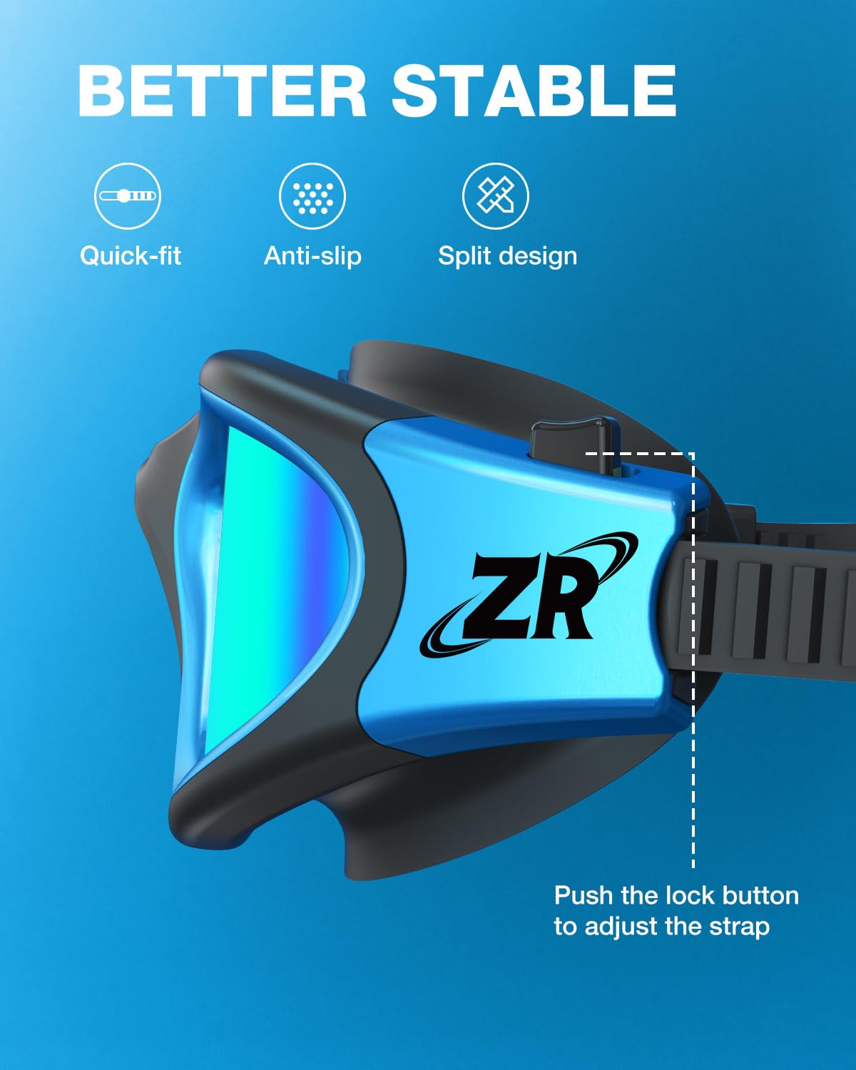 ZIONOR Swim Goggles, G1 MAX Polarized Anti-fog Swimming Goggles for Men Women Adult, UV Protection Leakproof Easy Adjustable Strap for Indoor Outdoor Swimming (Polarized + Gold)