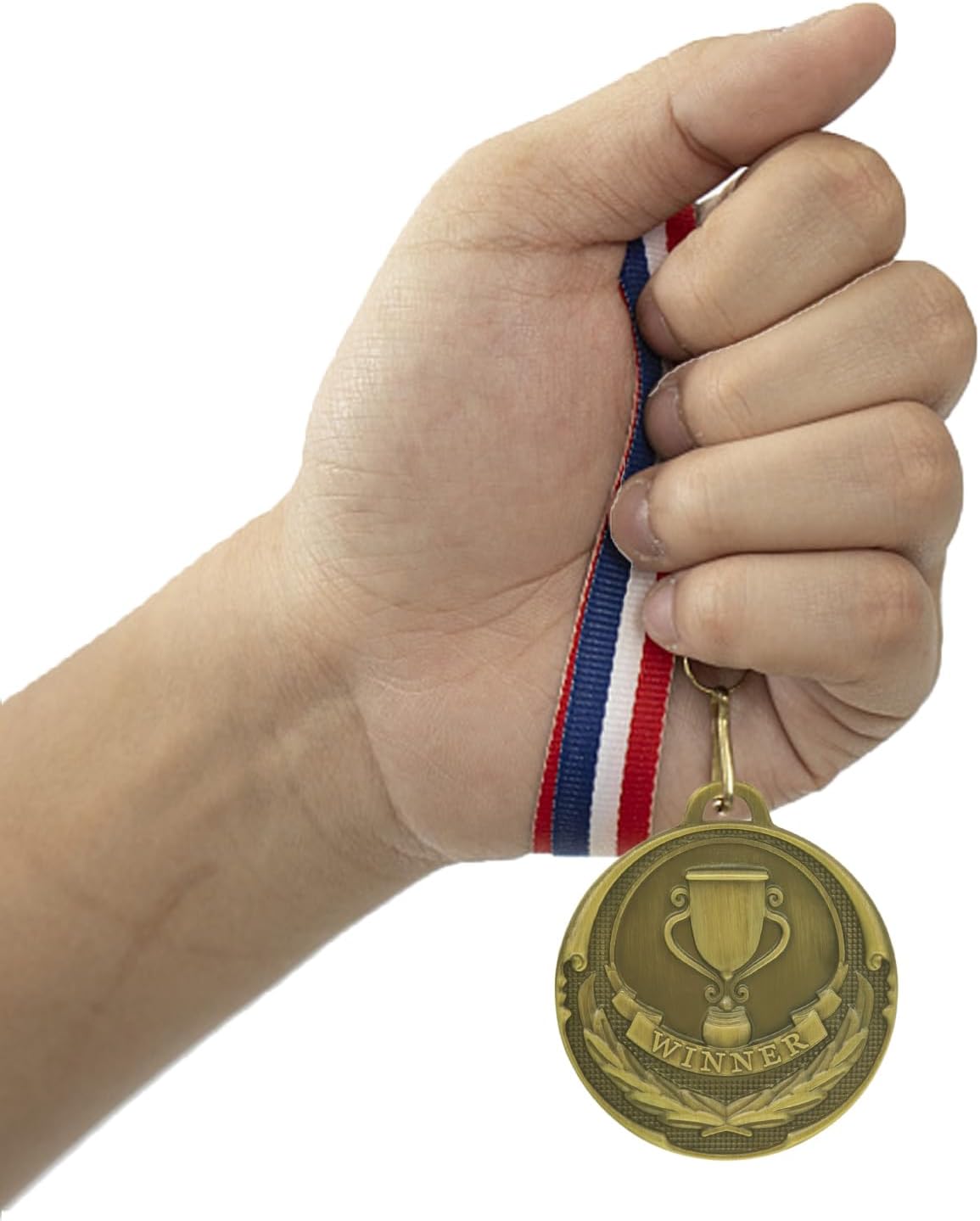 12 Pieces Gold Medals for Awards - Winner Medal Metal with Neck Ribbon Prizes for Kids, Adults, Sports Day, Spelling Bees, Competitions, Party, 2 Inches