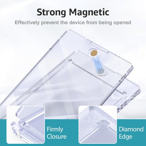 SAMYUCHO 180PT 15 Pack Magnetic Card Holder for Trading Cards, One Card Touch Holder, U-V Protector Baseball Card Hard Plastic Cover for Football Basketball Sports Game