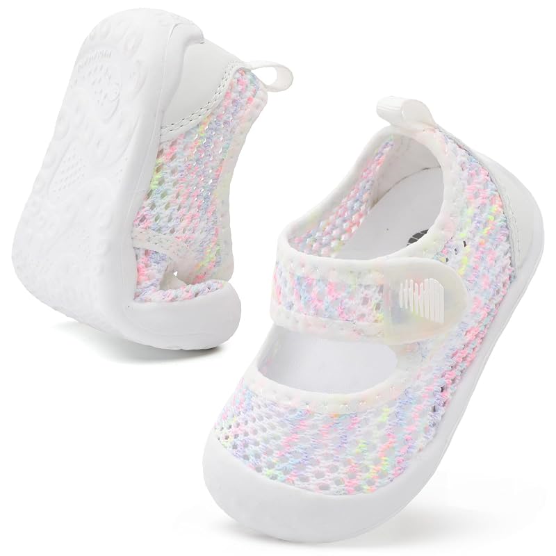 BARERUN Whitedye 5-5.5 Toddler Water Shoes - Wide Toe Water Sandals with Quick-Dry Breathable Upper, Arch Support, Hook & Loop