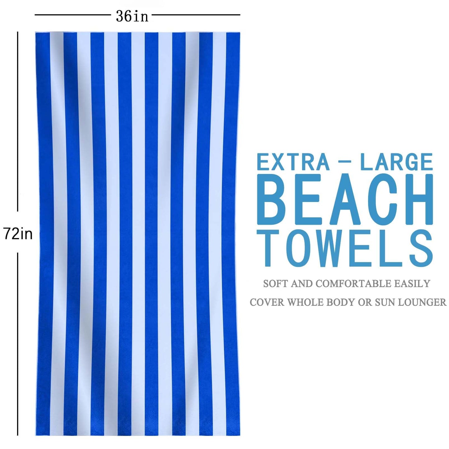 Genovega Oversized Terry Beach Towel 36 x 72 in Soft Extra Large Big Pool Swim Towels for Adults XL Clearance Big Travel Blanket Cruise Accessories Essentials Lounge Chair Cover Anchor Grey