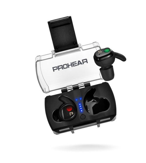 PROHEAR EP02 Shooting Ear Buds with Bluetooth & 4X Tactical Sound Control Hearing Boost, 27dB NRR Noise Reduction, 13H Runtime, Rechargeable Case ??Ideal for Hunting, Range, Outdoor Shooting ??Black