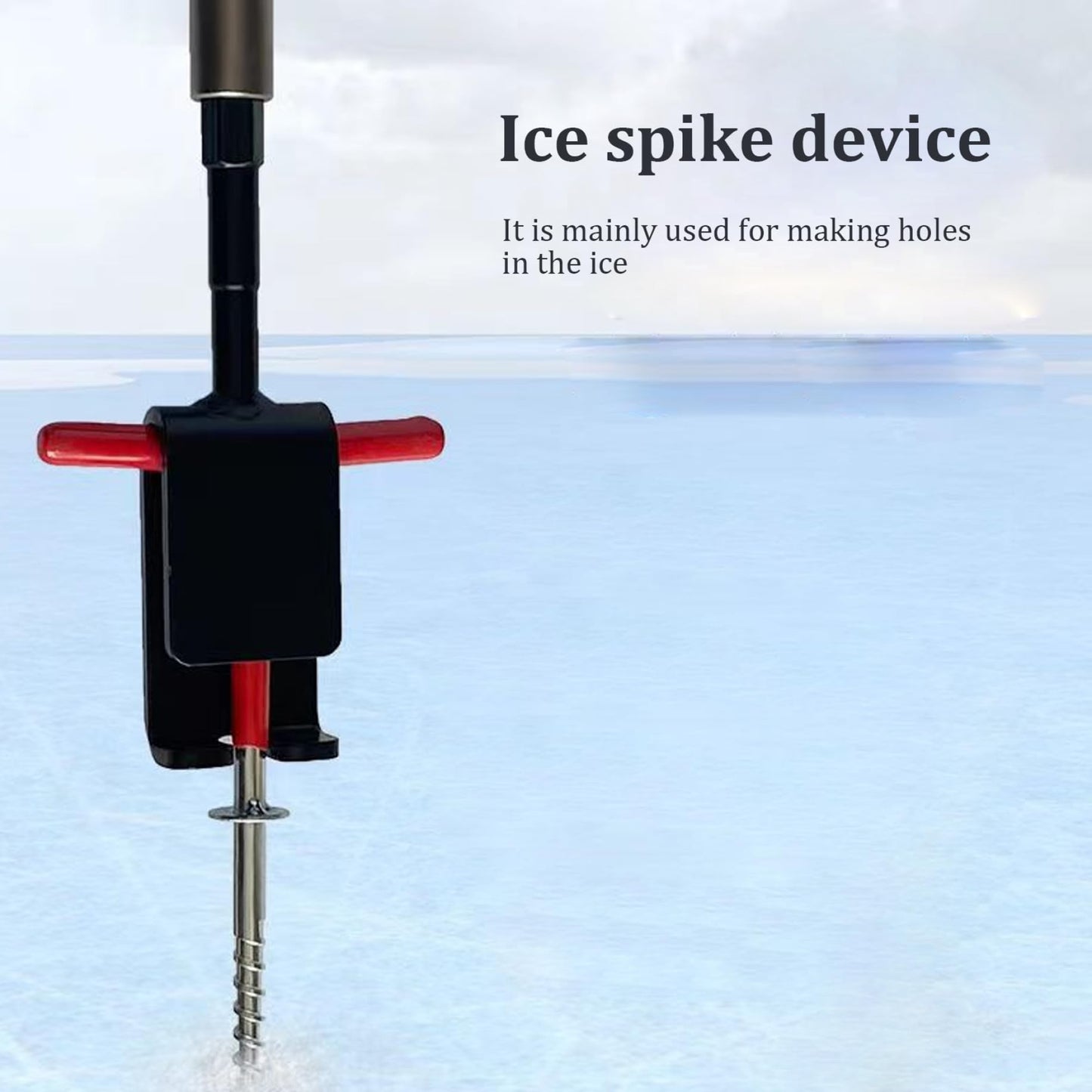 Kalastussaari Ice Anchor Drill Adapter,Ice Fishing Shelter Accessories for 10mm Ice Nails,Ice Fishing Auger for Winter Ice Fishing Tent Accessories(Only Adapeter No Nail)