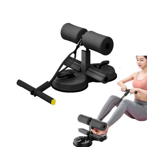 Ab Training Auxiliary Device, Upgrade Portable Adjustable Sit up Core Exercise Equipment, Double Suction Cups Three Levels of Height, Multi-functional Workout Ab Machine for Home Gym