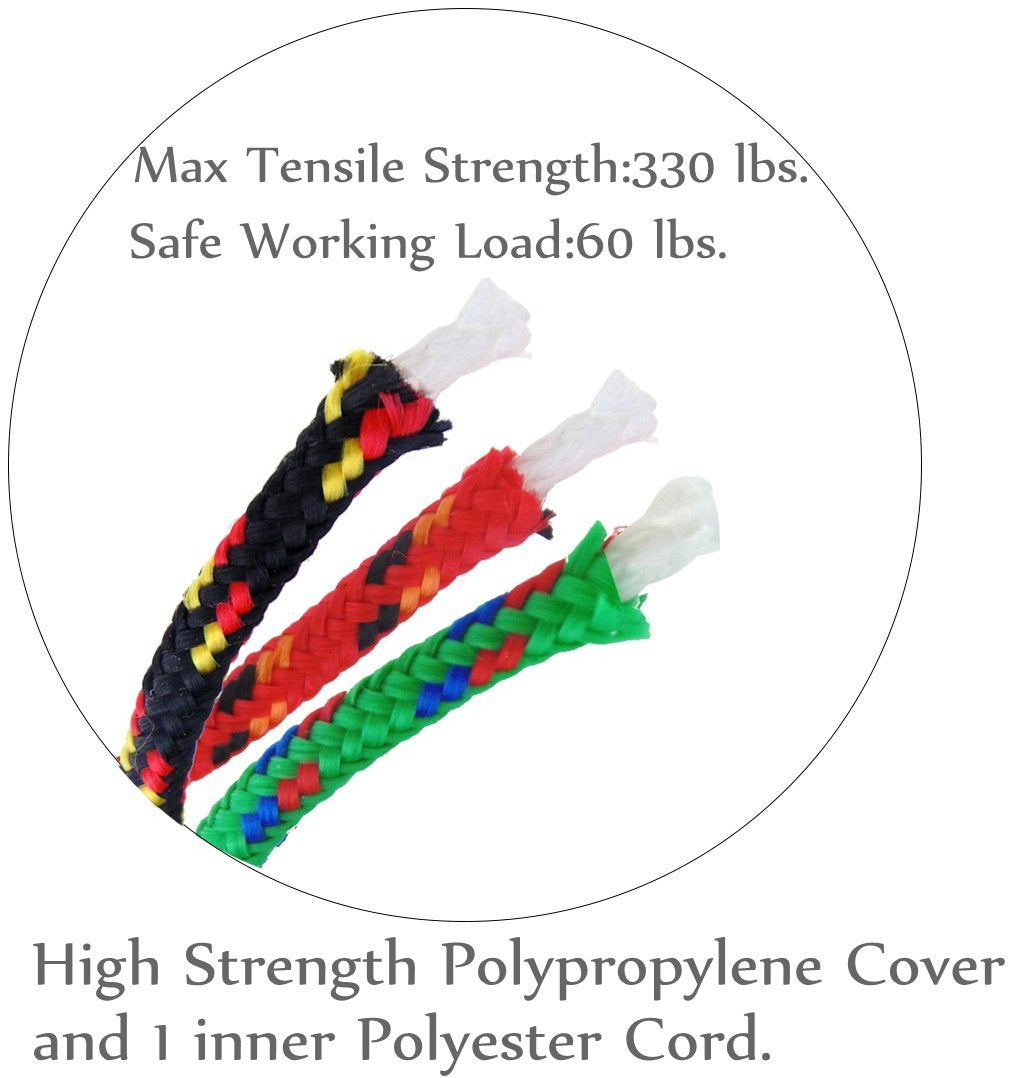 Diamond Braid Nylon Rope,3/16"(5mm) by 100feet Paracord,General-Purpose Utility Rope, High Strength All Purpose Braided Polypropylene Utility Flag Line for Indoor or Outdoor Use(Black)