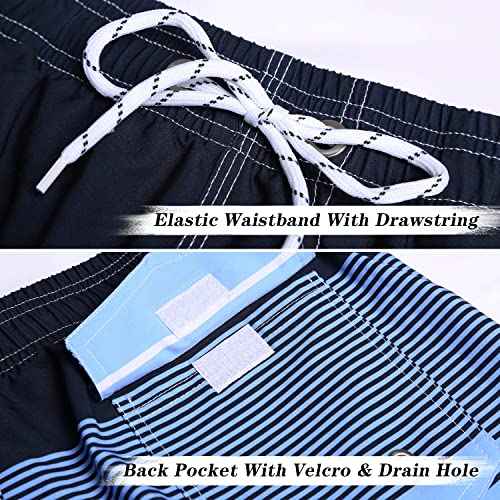 ELETOP Men's Swim Trunks Quick Dry Bathing Suit Swimming Board Shorts Mesh Lining Beach Swimwear