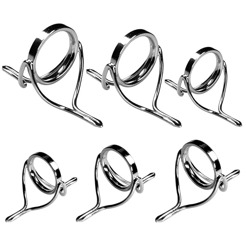 QualyQualy 6Pcs Rod Guides Set - 12#-25# Stainless Steel Integrated Ring Replacement