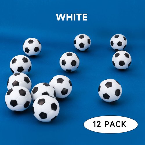 GSE Games & Sports Expert 12-Pack Foosball Table Replacement Balls, 36mm(1.42") Tabletop Soccer Football Balls for Foosball Table Accessories (White)